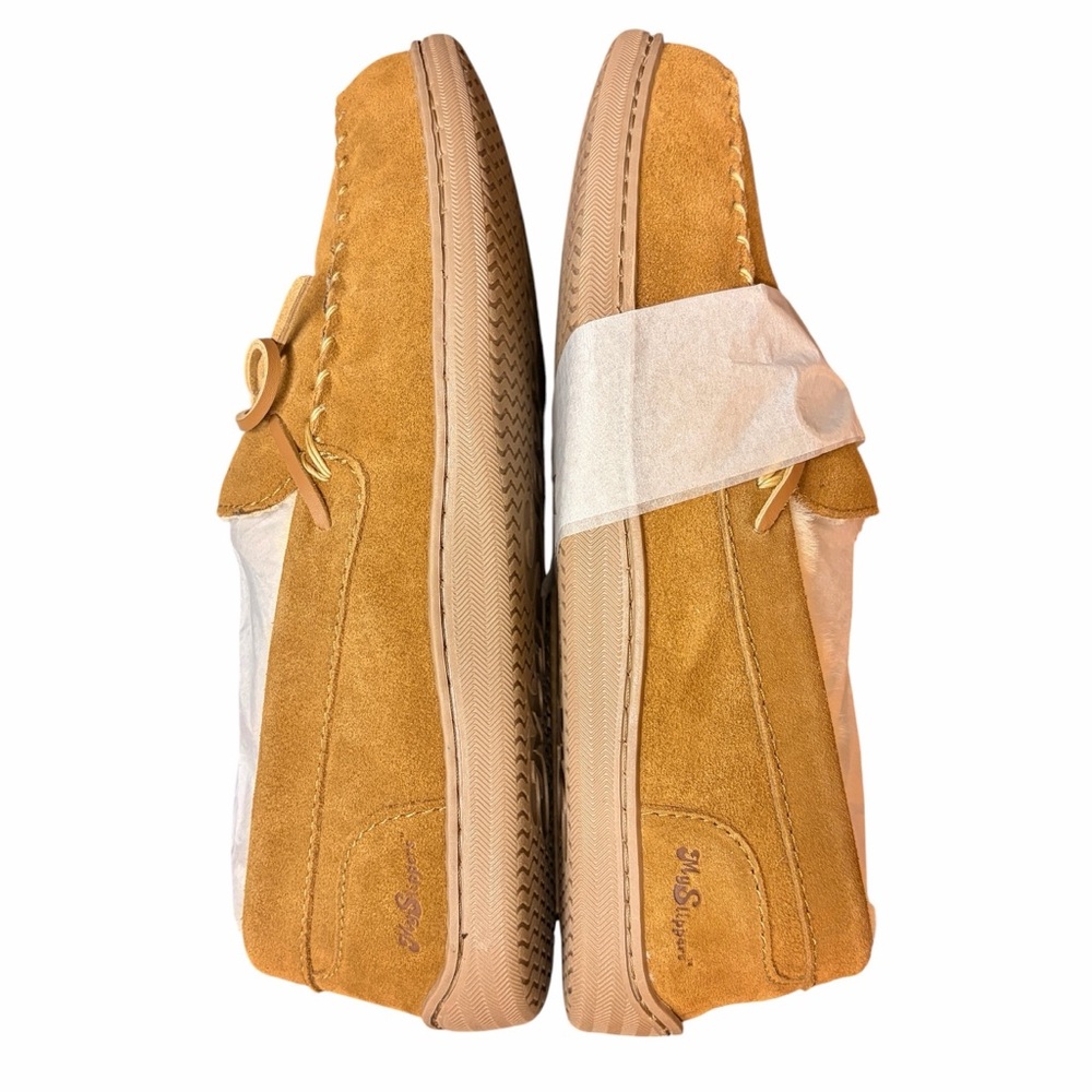 MY SLIPPERS new Men's Tan Suede Faux Fur Slip-On Leather Loafers - US11 WIDE - Picture 12 of 15